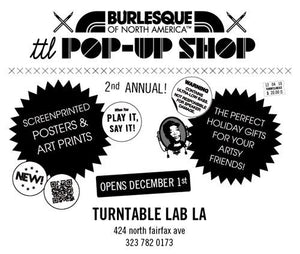 Burlesque Pop-Up Shop at Turntable Lab LA