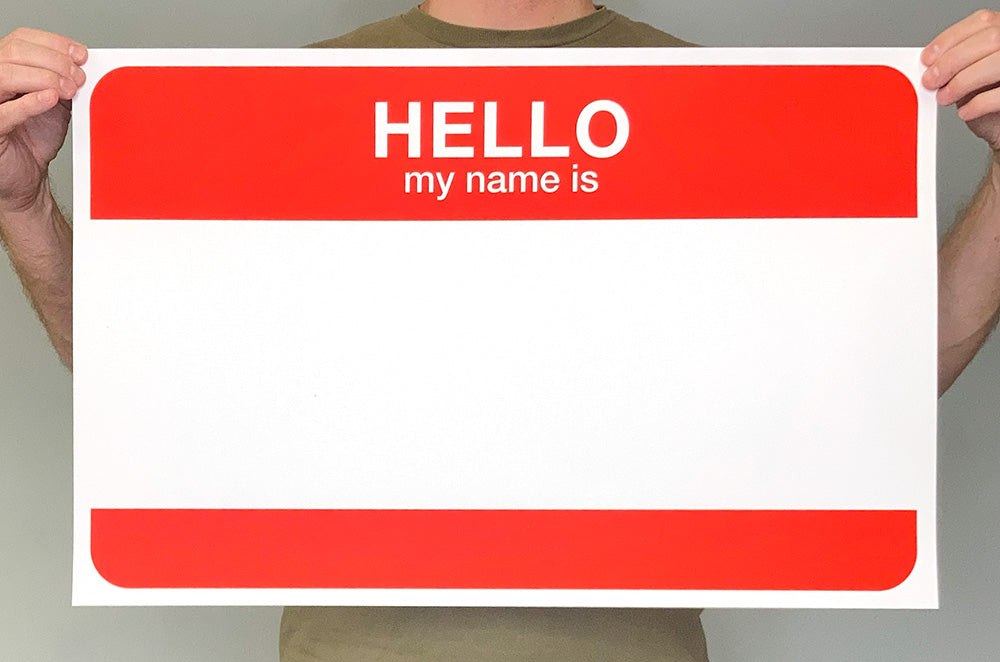 Hello My Name Is print