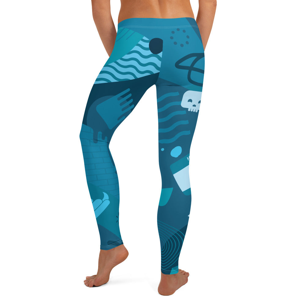 Blue Freestyle Leggings