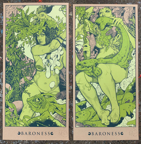 John Baizley: Baroness - Blue Record GREEN edition Printer's Proofs #6/10 (RAER)
