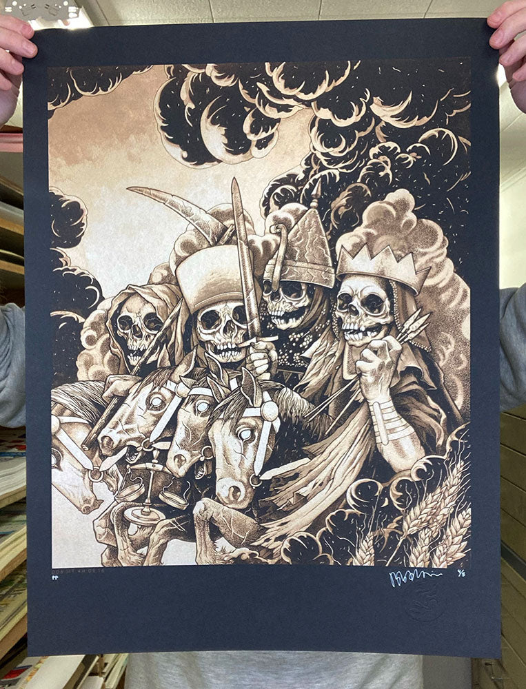John Baizley: Four Horsemen - Gold On Black Printer's Proof (RAER)