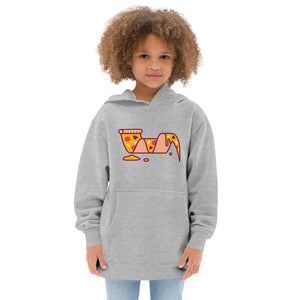 Pizza Wave kids fleece hoodie