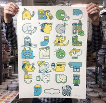 Alphabet Print - 7th edition - Blue & Green Colorway