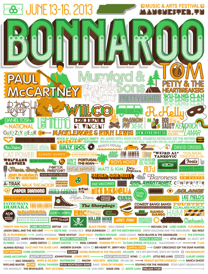 Bonnaroo 2013 print