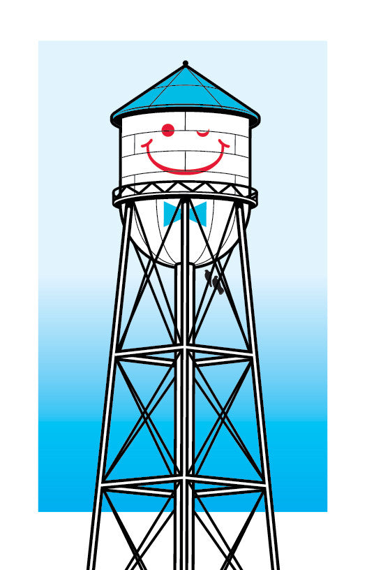 Smiley Watertower print