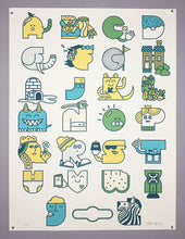 Alphabet Print - 7th edition - Blue & Green Colorway