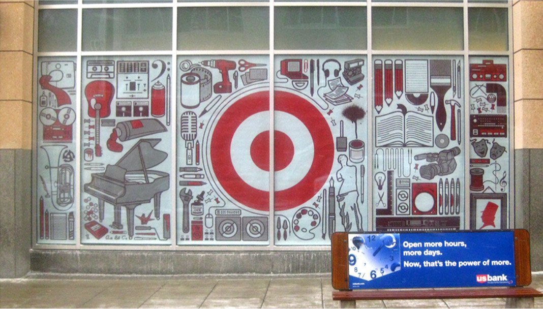 Target HQ window display