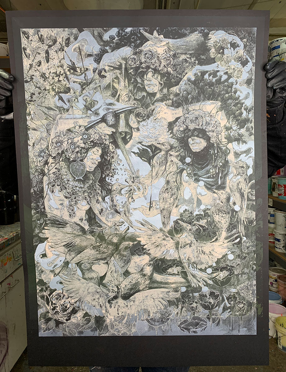 Test Print: John Baizley / Gold & Grey